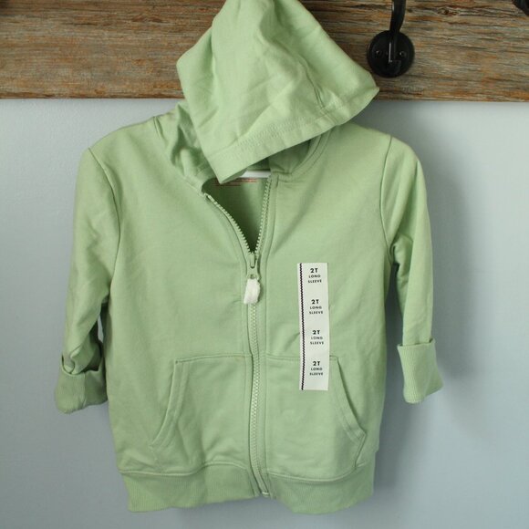 ❄️5/$25🎄 Cat & Jack Size 2T Green Hoodie New - Picture 1 of 2